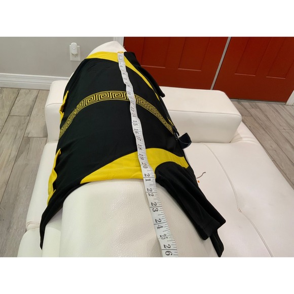 HBCali Black Yellow Greek Key Pocket Athletic T Shirt Mens L - Picture 10 of 16